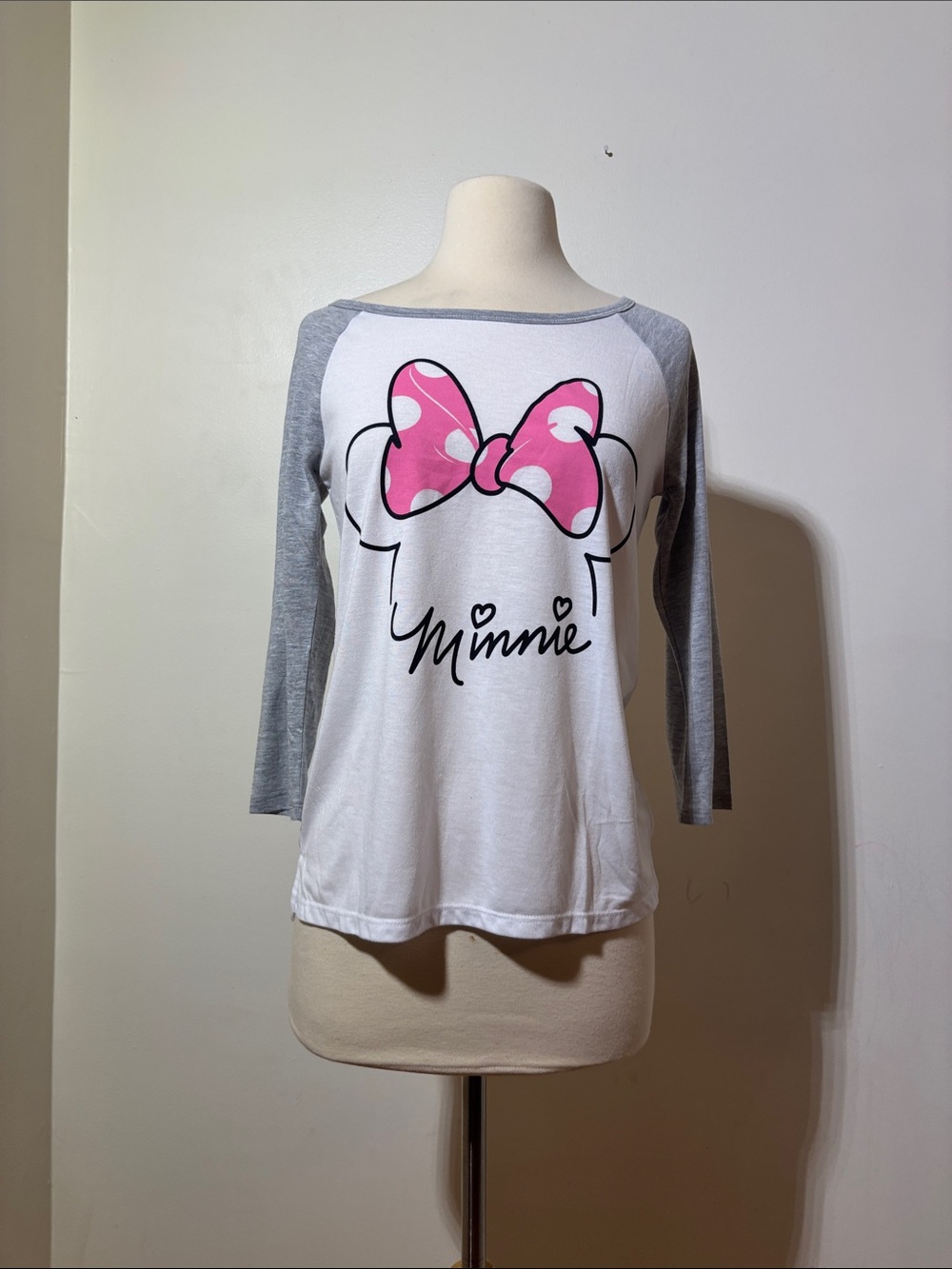 Disney Minnie Mouse 3/4‎ Sleeve Raglan Top